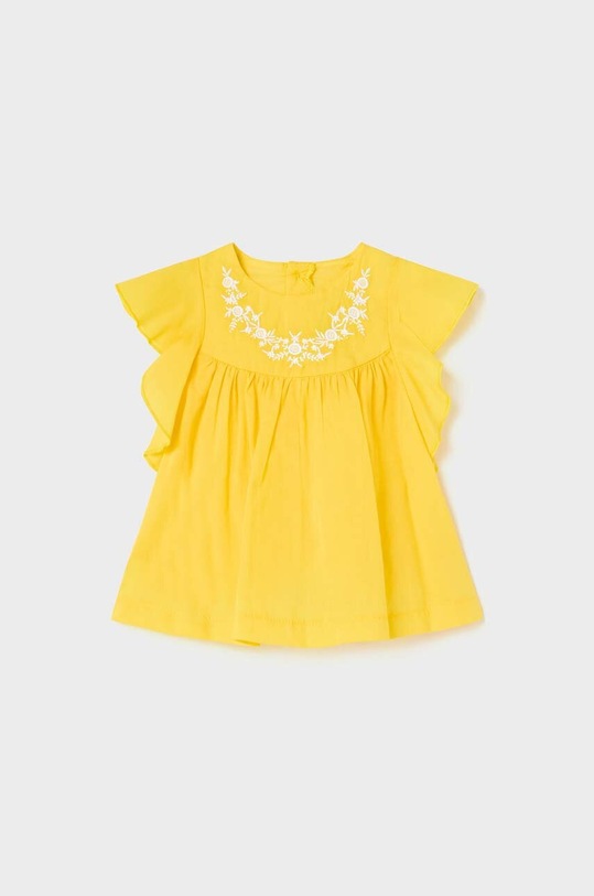 Mayoral bluza din bumbac pentru bebelusi uni galben 1192.4C.BABY