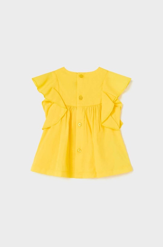 Dětská bavlněná halenka Mayoral 1192.4C.BABY žlutá SS23