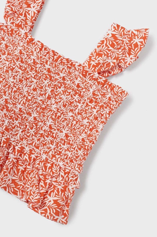 Dziewczynka Mayoral bluzka bawełniana dziecięca 3141.6F.MINI pomarańczowy