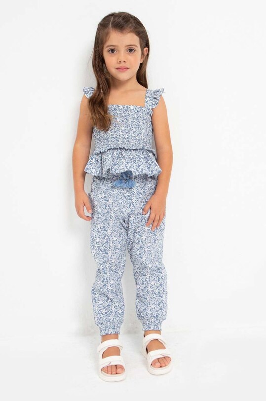 Deklice Otroška bombažna bluza Mayoral 3141.6F.MINI mornarsko modra