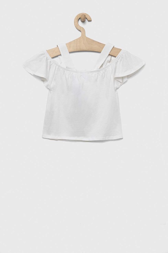 Dětská bavlněná halenka United Colors of Benetton 3096C10CA.G.SEASONAL bílá SS23