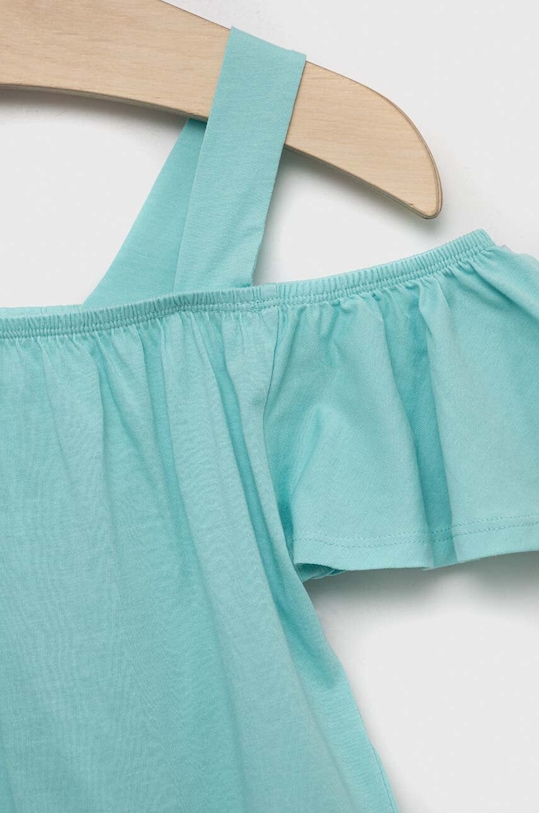 Dziewczynka United Colors of Benetton bluzka bawełniana dziecięca 3096C10CA.G.SEASONAL turkusowy