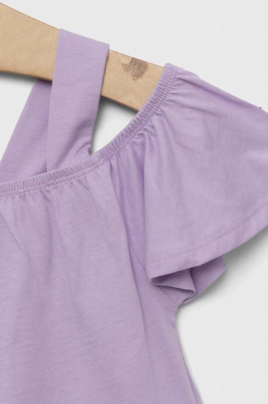 Djevojčice Dječja pamučna bluza United Colors of Benetton 3096C10CA.G.SEASONAL ljubičasta