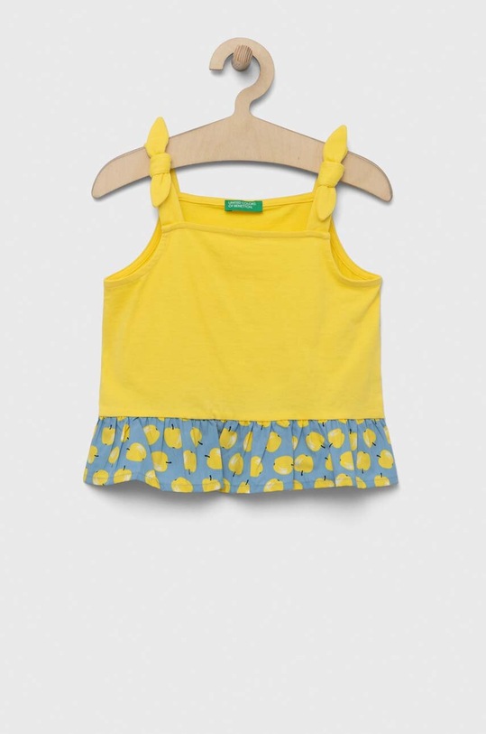 United Colors of Benetton bluzka bawełniana dziecięca wzorzyste żółty 3096GH00H.P.SEASONAL