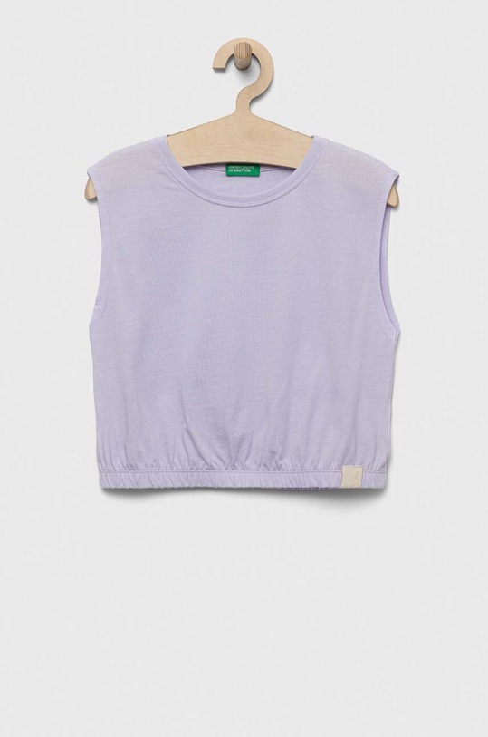 United Colors of Benetton top dziecięcy pozostałe fioletowy 37YKCH00P.G.SEASONAL