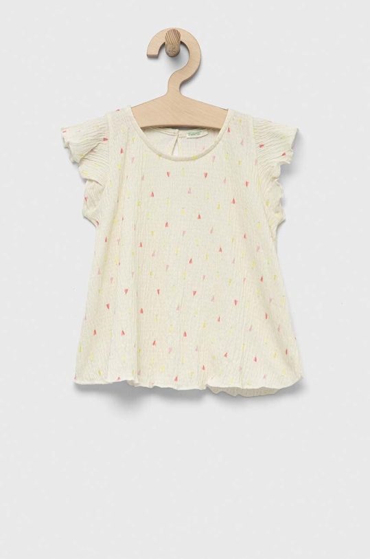 United Colors of Benetton bluza copii cu modele bej 3QMFA102J.W.SEASONAL