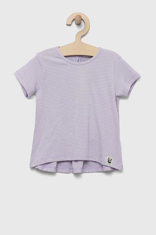 Μπλουζάκι μωρού United Colors of Benetton με μοτίβο μωβ 3QZGA1025.W.SEASONAL