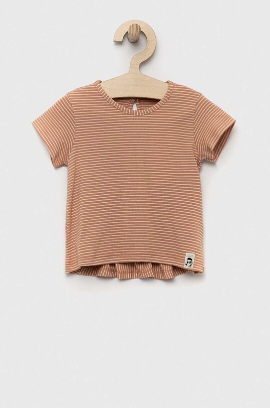 United Colors of Benetton t-shirt niemowlęcy wzorzyste beżowy 3QZGA1025.W.SEASONAL