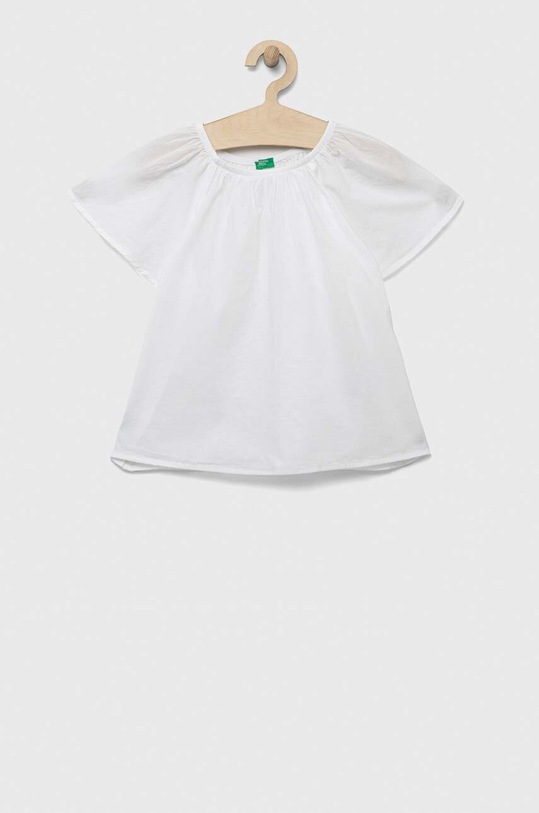 United Colors of Benetton bluzka bawełniana dziecięca casual biały 5JO1CQ01K.G.SEASONAL