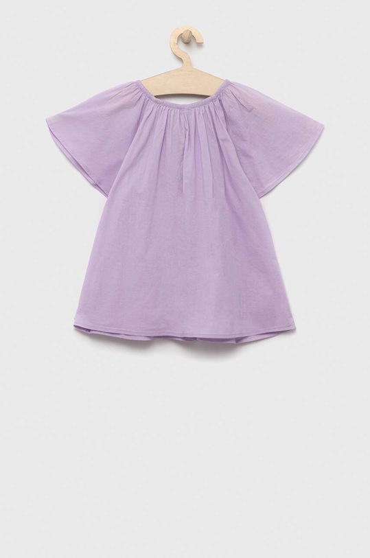 United Colors of Benetton bluzka bawełniana dziecięca 5JO1CQ01K.G.SEASONAL fioletowy SS23
