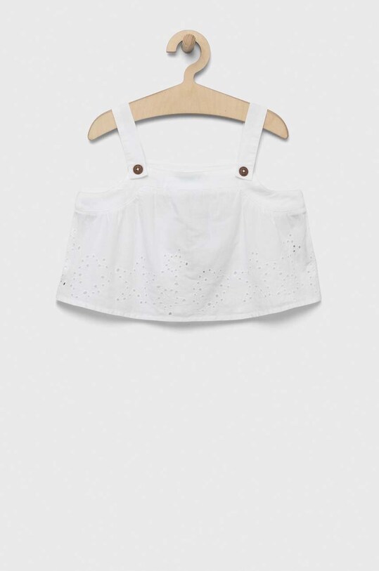 United Colors of Benetton bluza de bumbac pentru copii uni alb 5JO1GH002.P.SEASONAL