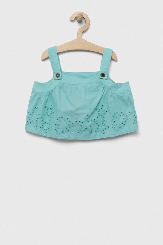 Dječja pamučna bluza United Colors of Benetton Planet friendly tirkizna 5JO1GH002.P.SEASONAL