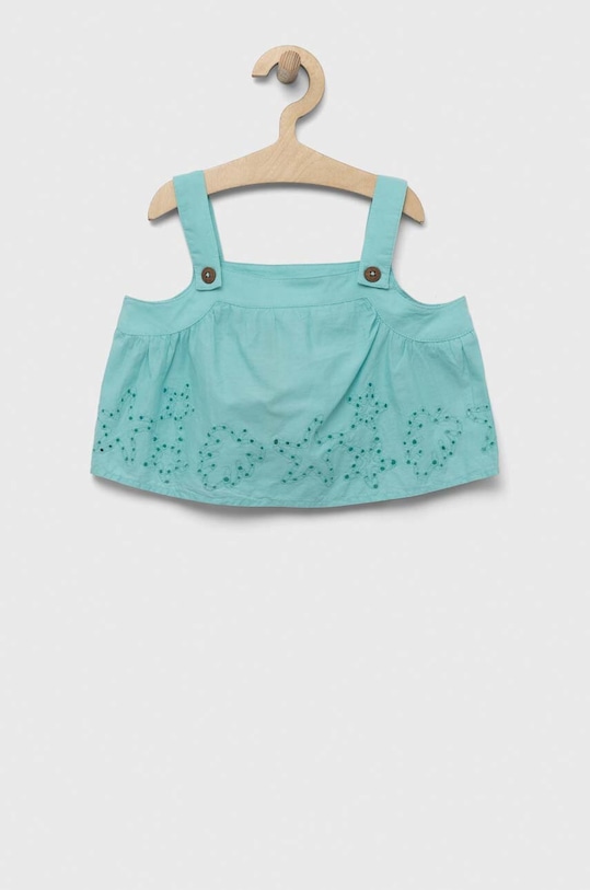 United Colors of Benetton bluzka bawełniana dziecięca bawełna turkusowy 5JO1GH002.P.SEASONAL