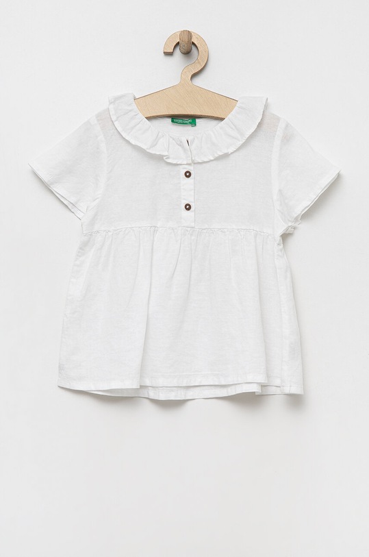 United Colors of Benetton bluza de in pentru copii fixat alb 5OK4GQ00Y.P.SEASONAL