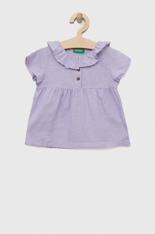 United Colors of Benetton bluza de in pentru copii fixat violet 5OK4GQ00Y.P.SEASONAL