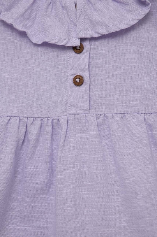 DÍVKA Dětská lněná halenka United Colors of Benetton 5OK4GQ00Y.P.SEASONAL fialová