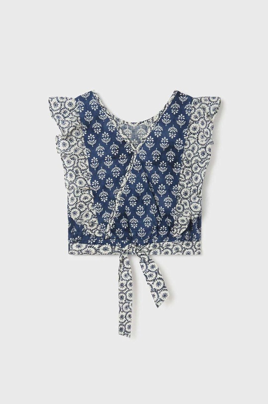 Mayoral bluzka bawełniana dziecięca niebieski 6196.8E.JUNIOR