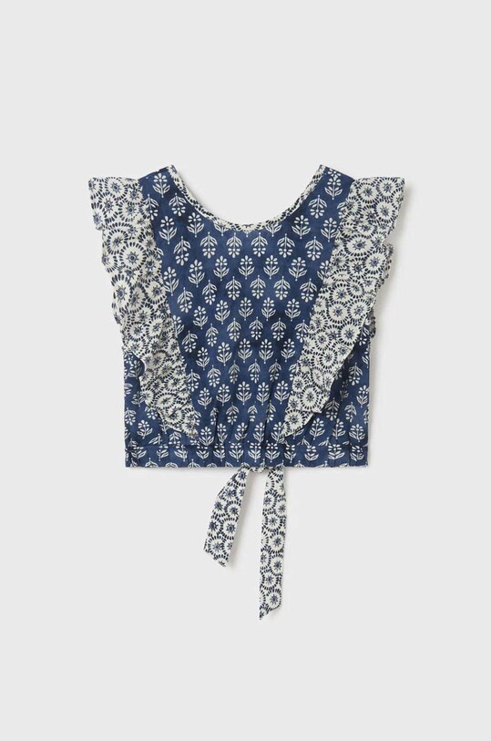 Mayoral bluzka bawełniana dziecięca 6196.8E.JUNIOR niebieski