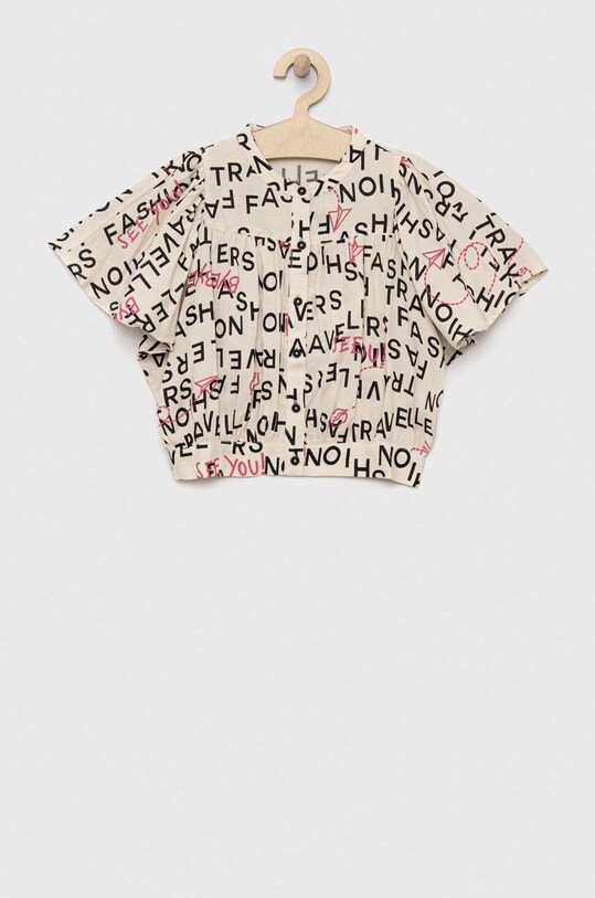 Дитяча блузка Sisley 5ZBVYQ00E.G.SEASONAL бежевий SS23