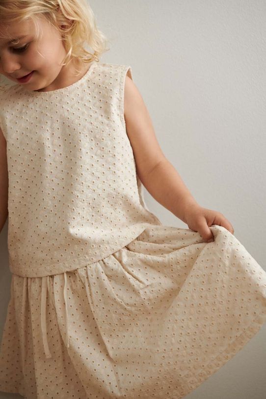 Dječja pamučna bluza Liewood LW17339 bež