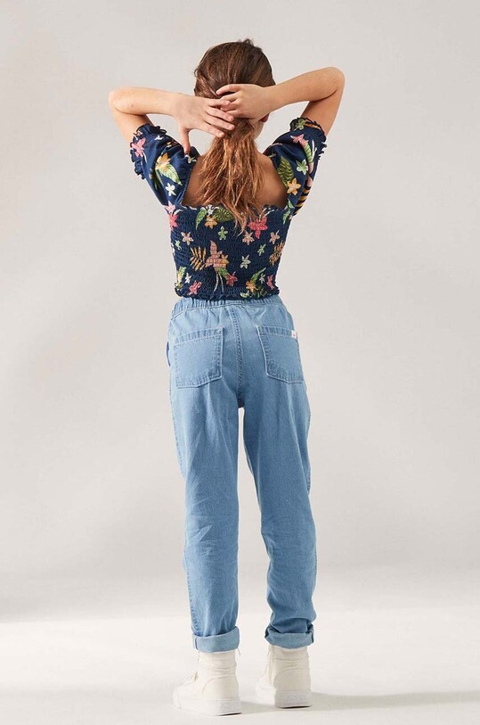 Детская хлопковая блузка Roxy ERGKT03222 тёмно-синий