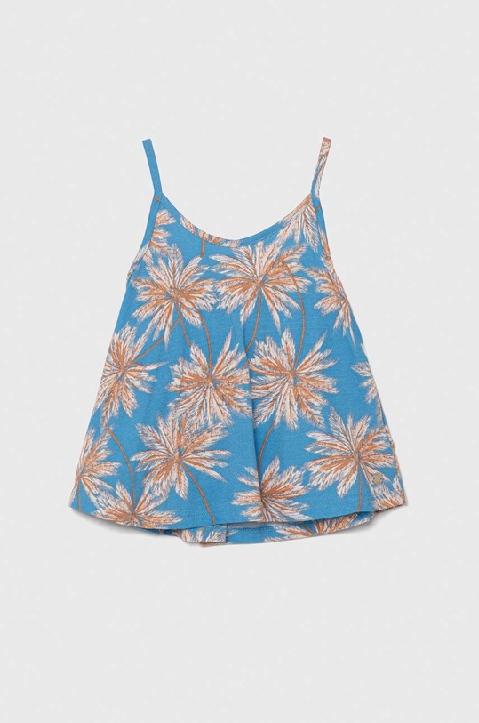 Roxy top bawełniany dziecięcy wzorzyste niebieski ERGKT03230