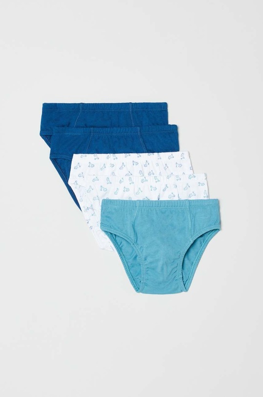 OVS slipy bawełniane dziecięce 5-pack wzorzyste niebieski 1683396.Boy.3.15y.Under