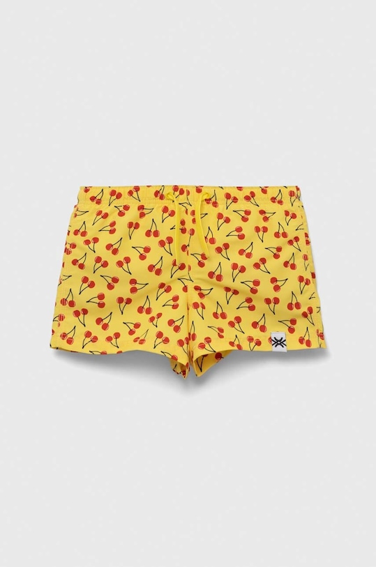 United Colors of Benetton pantaloni scurti de baie copii Planet friendly galben 5HVJ0X00D.G.SEASONAL