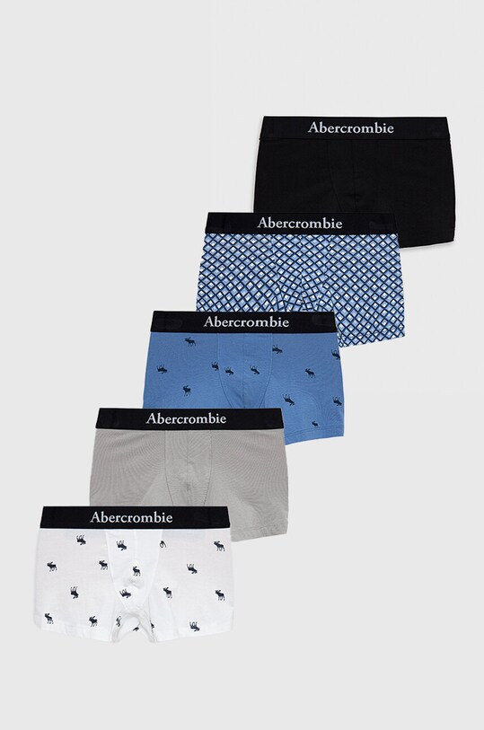 Dětské boxerky Abercrombie & Fitch 5-pack hladký modrá KI214.3097