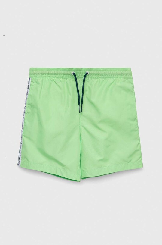 Детски плувни шорти Calvin Klein Jeans Planet friendly зелен KV0KV00025.PPYX