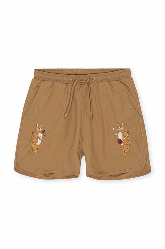 Konges Sløjd pantaloni scurti de baie copii KS4615 maro SS23
