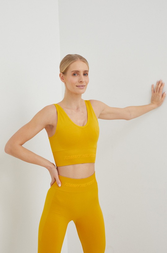 Sportski grudnjak Tommy Hilfiger bez uzorka zlatna S10S101471.PPYX