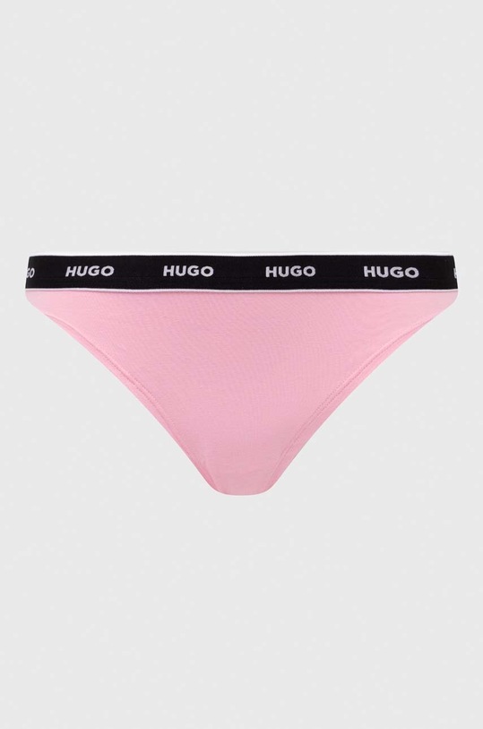 HUGO stringi 3-pack różowy 50480150