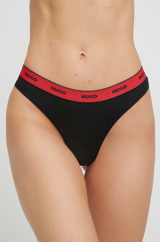HUGO tanga 3-pack tanga negru 50480150