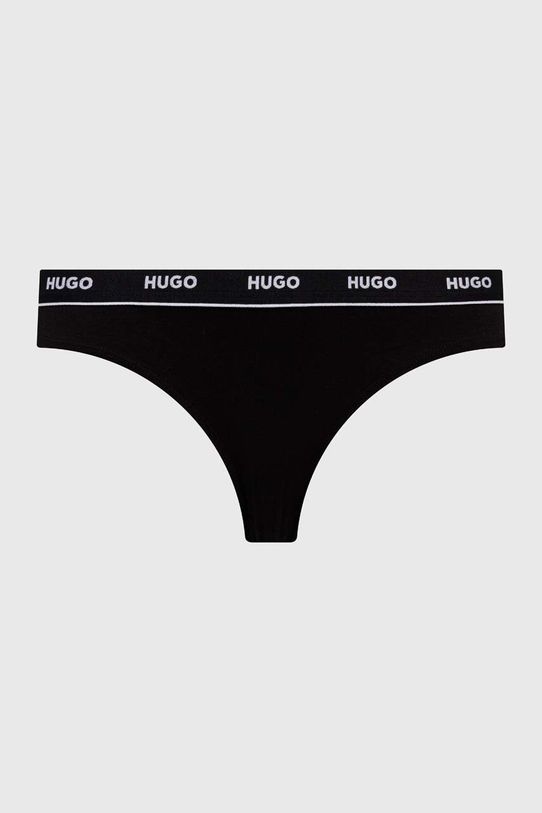 Стринги HUGO 3-pack 50480150 чорний NC24