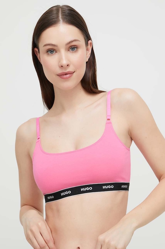 Podprsenka HUGO 2-pack hladký růžová 50480158
