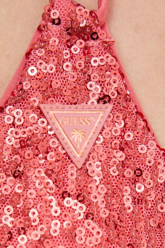 Guess biustonosz kąpielowy SEQUINS E3GJ03.KBMV0 różowy