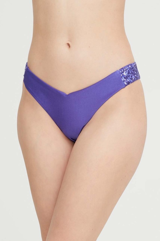 Plavkové kalhotky Guess SEQUINS nášivka fialová E3GO00.KBMV0