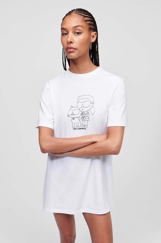 Karl Lagerfeld maglia da notte maglia bianco 230W2114