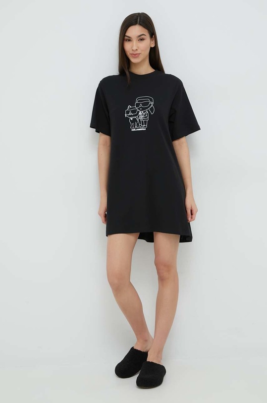 Одежда Пижамная рубашка Karl Lagerfeld 230W2114 чёрный