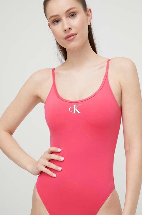 Odzież Calvin Klein jednoczęściowy strój kąpielowy KW0KW01997.PPYX różowy