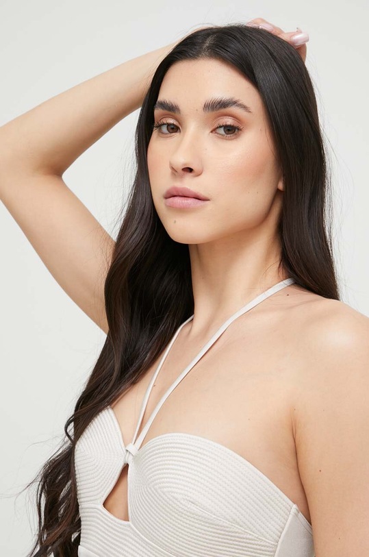 Odzież Calvin Klein jednoczęściowy strój kąpielowy KW0KW02142.PPYX beżowy