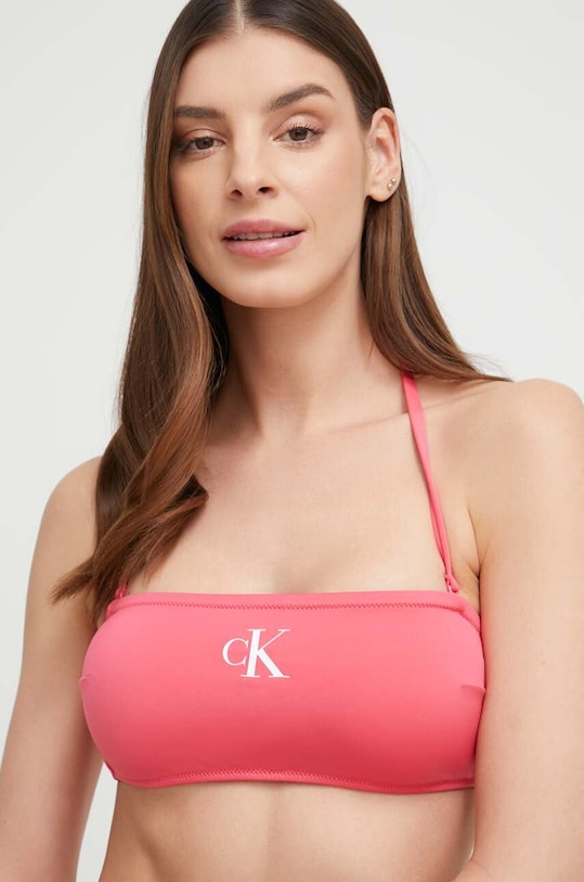 Calvin Klein biustonosz kąpielowy bez fiszbinów fioletowy KW0KW01972.PPYX