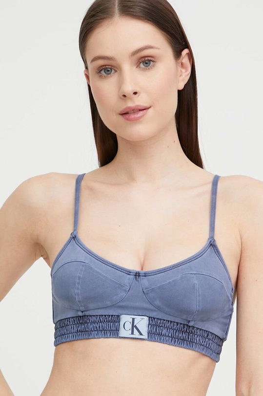 Plavková podprsenka Calvin Klein jemně vyztužené námořnická modř KW0KW01976.PPYX