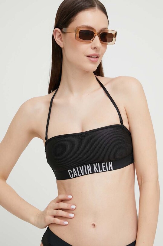 Купальный бюстгальтер Calvin Klein немного упрочнённая чёрный KW0KW02018.PPYX
