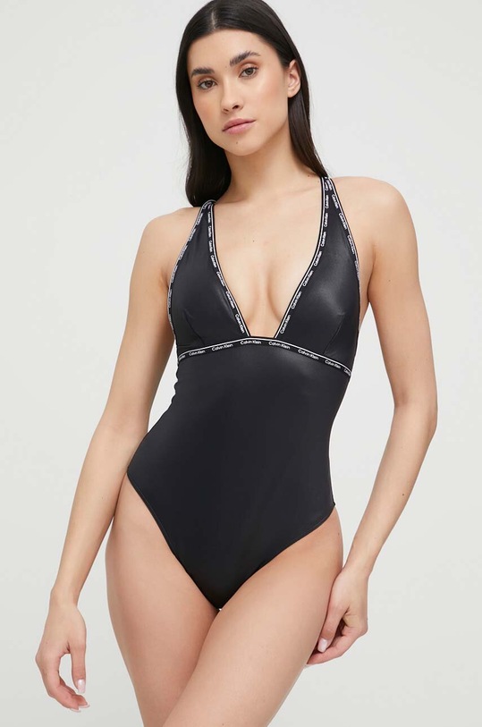Calvin Klein costum de baie dintr-o bucată usor rigidizat negru KW0KW02075.PPYX