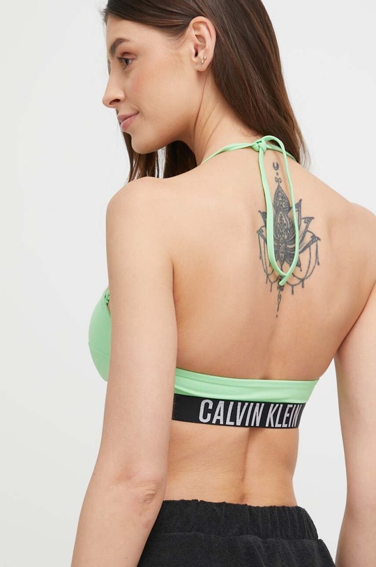 Plavková podprsenka Calvin Klein KW0KW01966.PPYX zelená SS23