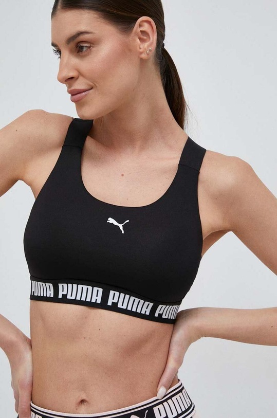 Puma biustonosz sportowy Feel It bez fiszbinów czarny 521669