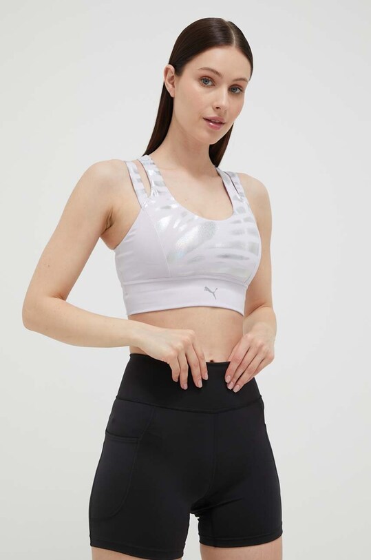 Puma biustonosz sportowy Nova Shine Eversculpt bez fiszbinów fioletowy 523086