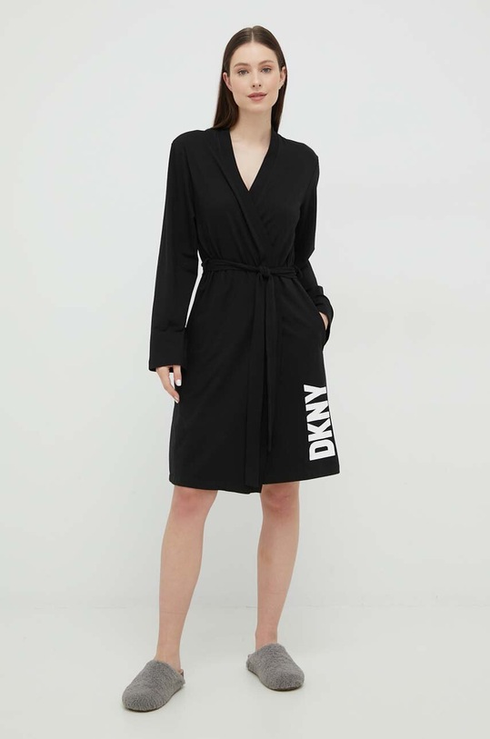 Dkny szlafrok YI2122635 czarny AA00
